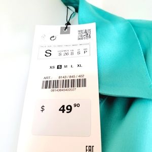 Zara satin effect wrap blouse NWT